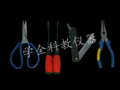 剪刀、一字螺絲刀、玻璃刀、尖嘴鉗